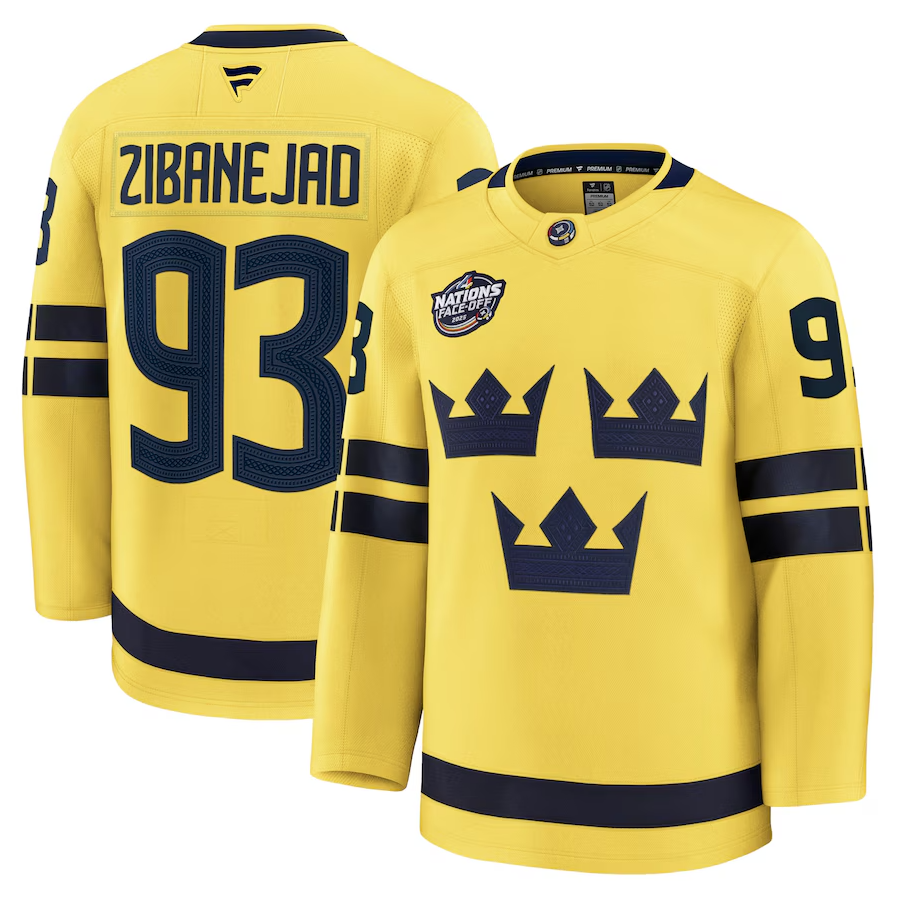 Sweden 4 Nations Face-Off 2025 Jersey
